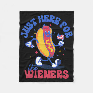 Cobertor De Velo Cachorro-Quente Estou Aqui Apenas Para Os Wieners
