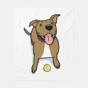 Cobertor De Velo Cachorro Sorridente Fofo com Bola de Tênis