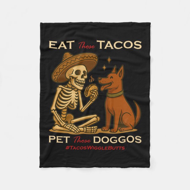 Cobertor De Velo Cachorro Taco (Frente)