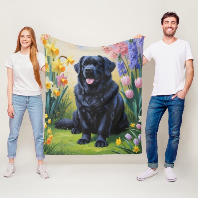 Cobertor De Velo Cachorro Terra Nova Pintura Flores de Primavera (In Situ)