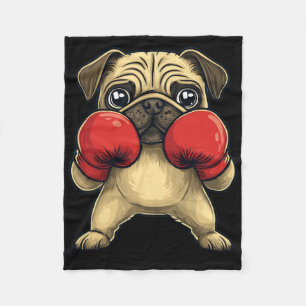 Cobertor De Velo Cachorro Vestido Como Um Boxer Engraçado