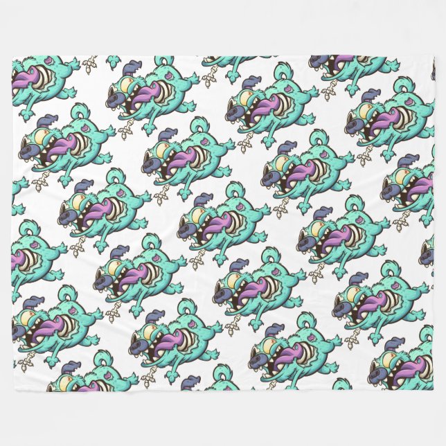 Cobertor De Velo Cachorro Zumbi (Frente (Horizontal))