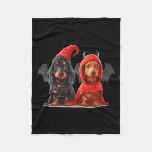 Cobertor De Velo Cachorros Dachshund Lindos de Halloween Fantasia d