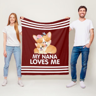 Cobertor De Velo Cachorros de Corgi Bonitos - Minha Nana Me Ama
