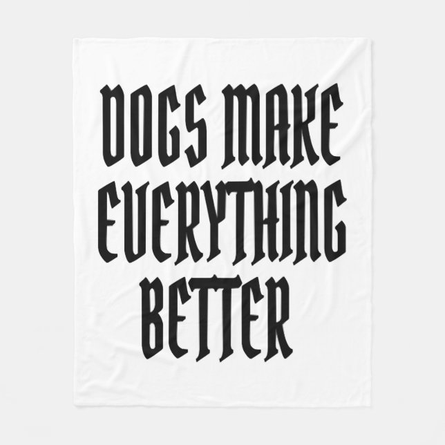 Cobertor De Velo Cachorros fazem tudo melhor. (Frente)