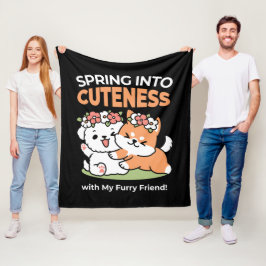 Cobertor De Velo Cachorros Reproduzíveis com Corvos Flores - Tema d