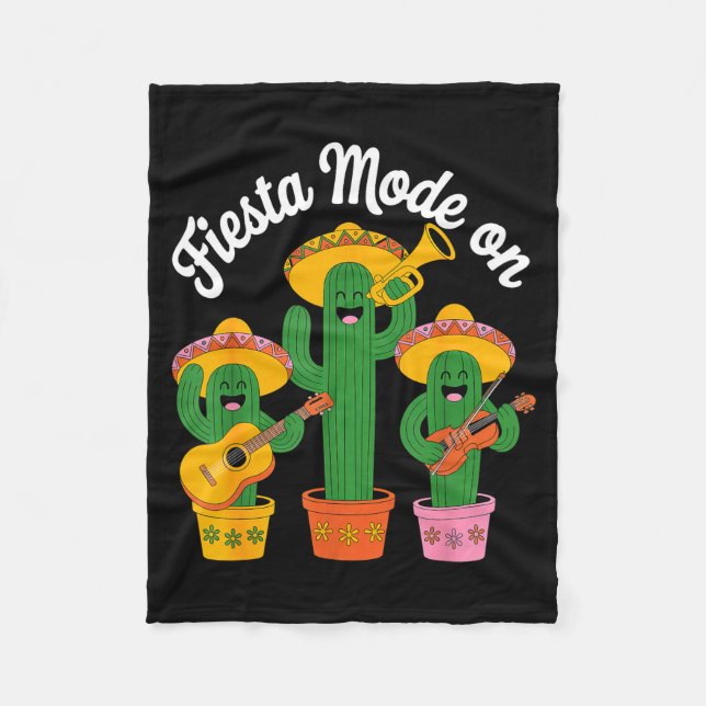 Cobertor De Velo Cacto do modo festa cinco de maio engraçado mexica (Frente)