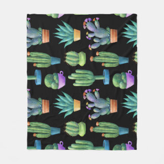 Cobertor De Velo Cactos coloridos: Design Whimsical Seamless.