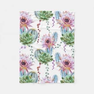 Cobertor De Velo Cactus Art Pattern