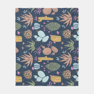 Cobertor De Velo Cactus Charm: Vintage Floral Colorida