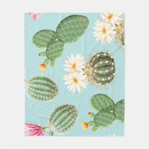 Cobertor De Velo Cactus, flores cor-de-rosa: decor leve
