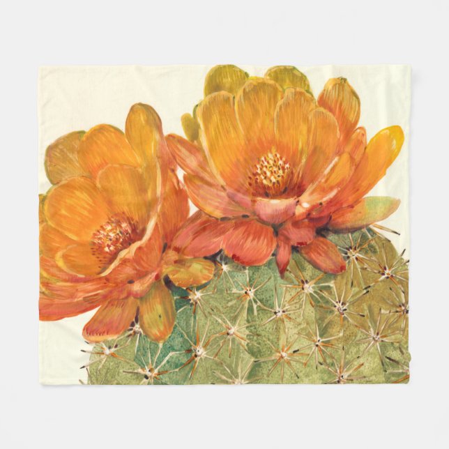 Cobertor De Velo Cactus Orange Blossoms (Frente (Horizontal))