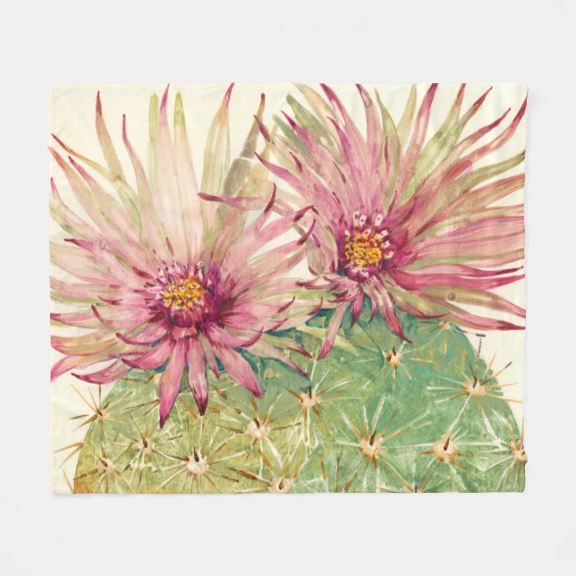 Cobertor De Velo Cactus Pink Blossoms (Frente (Horizontal))