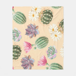 Cobertor De Velo Cactus Suculente: Padrão de Alto Detalhe