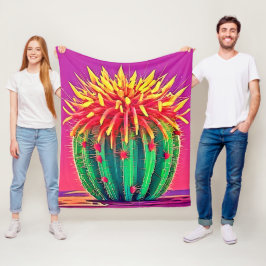 Cobertor De Velo Cactus Vibrante