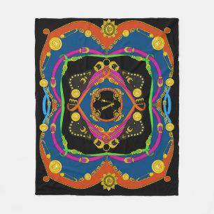 Cobertor De Velo Cadeia Barroca ouro: Padrão Elegante.