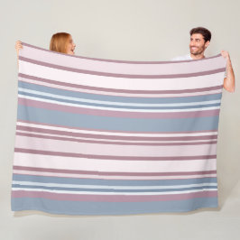 Cobertor De Velo Cadet Grey and Desaturated Rose Stripes