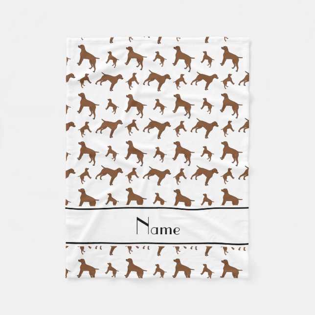 Cobertor De Velo Cães alemães brancos conhecidos feitos sob (Frente)