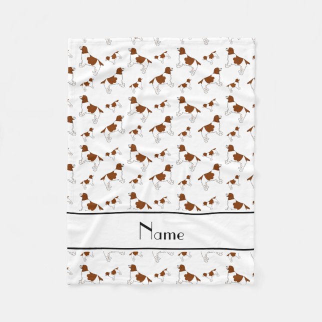 Cobertor De Velo Cães brancos conhecidos feitos sob encomenda do (Frente)