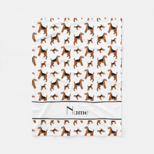 Cobertor De Velo Cães brancos conhecidos personalizados de galês