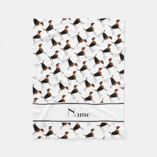 Cobertor De Velo Cães brancos conhecidos personalizados do foxhound