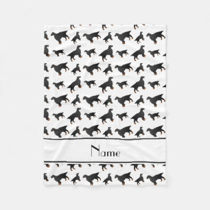 Cobertor De Velo Cães brancos conhecidos personalizados do setter