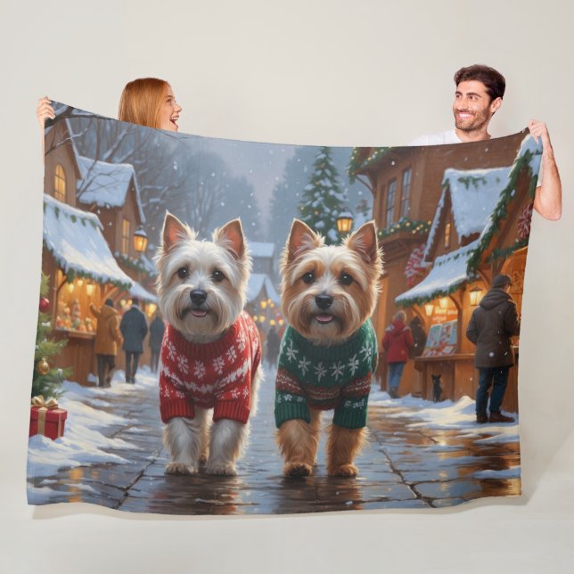 Cobertor De Velo Cães Cairn Terrier Natal Neve Feriado  (In Situ)