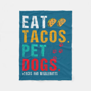 Cobertor De Velo Cães de Estimação Comem Tacos Wigglebutts Cão Cita