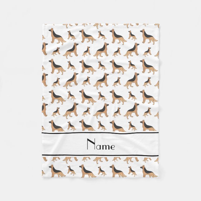 Cobertor De Velo Cães de german shepherd brancos conhecidos (Frente)