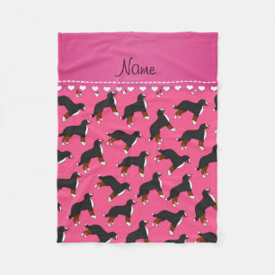 Cobertor De Velo Cães de montanha de Bernese cor-de-rosa conhecidos