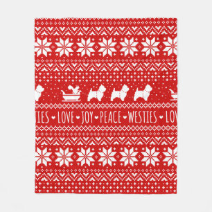 Cobertor De Velo Cães de Natal dos Camarões do Oeste dos Highland