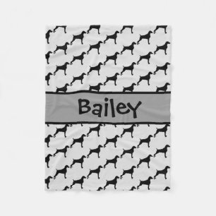 Cobertor De Velo Cães de Weimaraner Silhouette PERSONALIZADOS