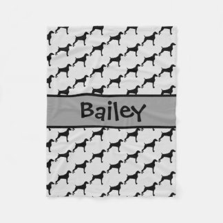 Cobertor De Velo Cães de Weimaraner Silhouette PERSONALIZADOS