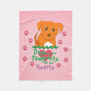 Cobertor De Velo Cães Deixam Pawprint