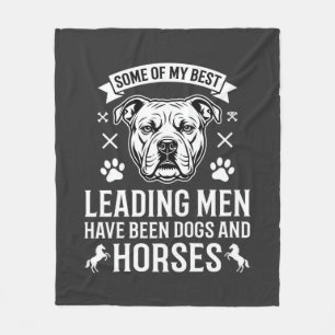 Cobertor De Velo Cães E Cavalos Liderando Homens