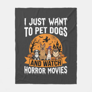 Cobertor De Velo Cães engraçados de Halloween Vetor de filmes de te