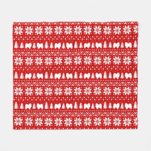 Cobertor De Velo Cães Esquimós Americanos Eskies Natal Padrão Verme