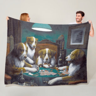 Cobertor De Velo Cães Jogando Poker Cassius Marcellus Coolidge 1894
