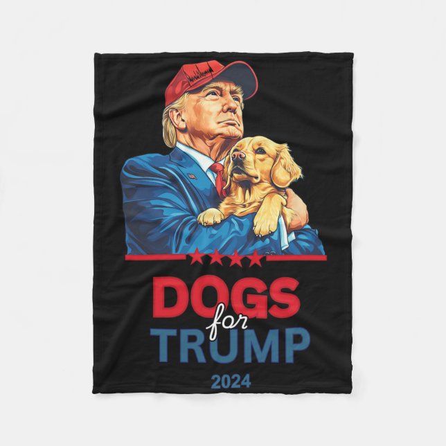 Cobertor De Velo Cães Para Trump Trump  (Frente)