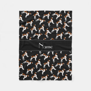 Cobertor De Velo Cães pretos conhecidos personalizados do spaniel