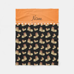 Cobertor De Velo Cães pretos conhecidos personalizados do tzu de