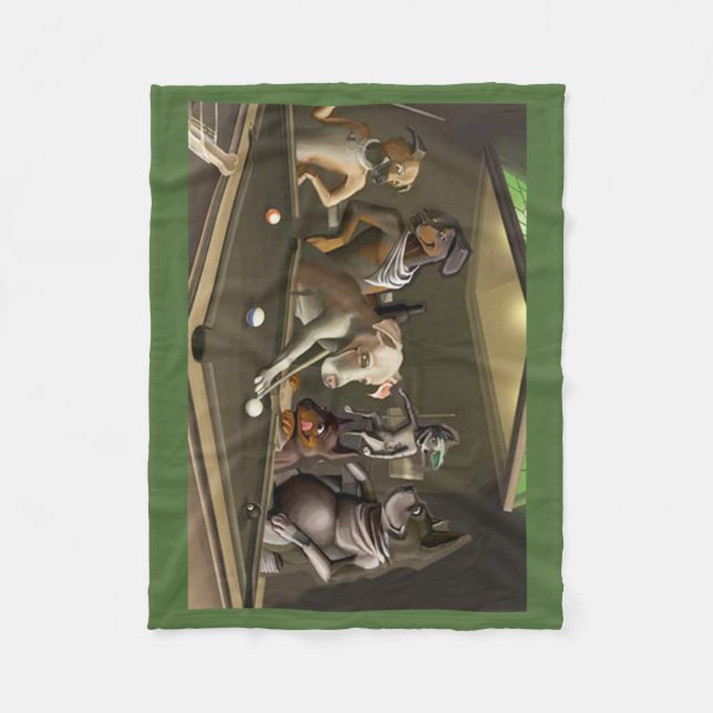 Cobertor De Velo Cães que jogam a piscina - Dogz (Frente)