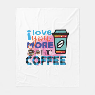 Cobertor De Velo Café Arte Eu Te Amo Mais Que Café