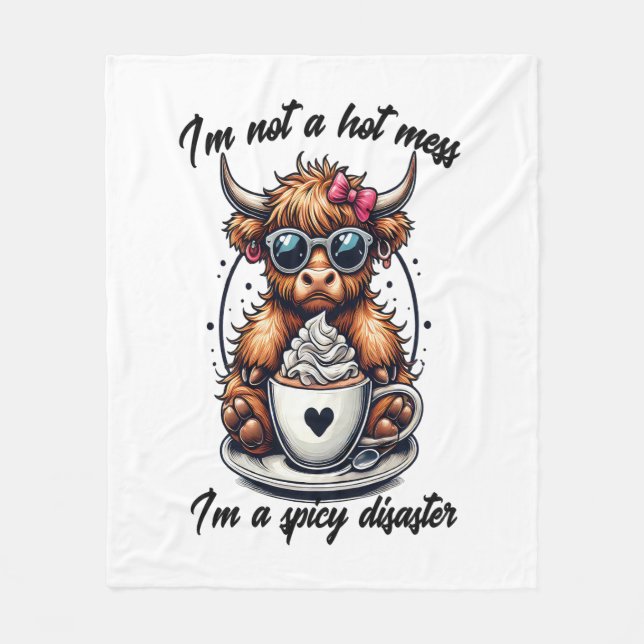 Cobertor De Velo Café de Vaca, Café de Café (Frente)