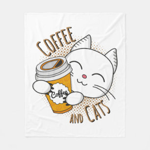 Cobertor De Velo Café E Gatos, café, gato, gatos, gatinho