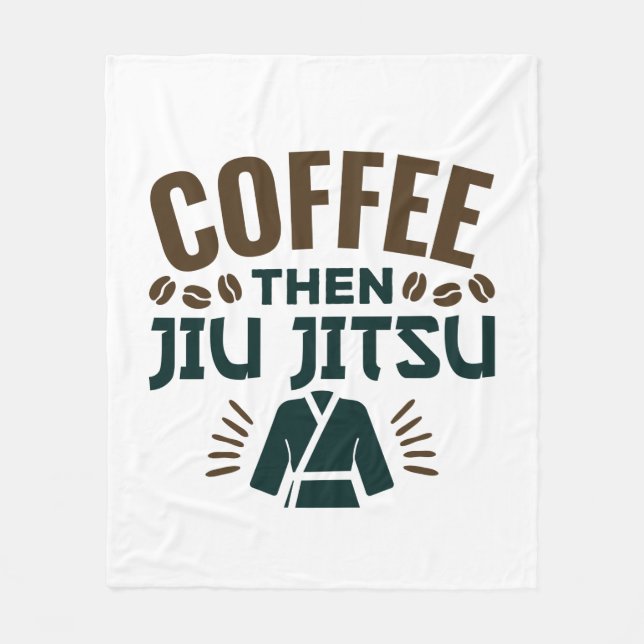 Cobertor De Velo Café Então Jiu Jitsu BJJ Jiujitsu (Frente)