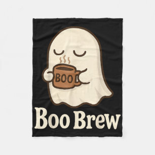 Cobertor De Velo Café Fantasma Fofo Engraçado Halloween Bebida Cafe