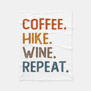 Cobertor De Velo Café Hike Wine Repetir Engraçada Caminhando Nature