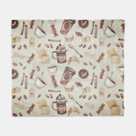 Cobertor De Velo Café Lover Themed