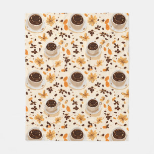 Cobertor De Velo Café Mug & Bean Fleece Blanket